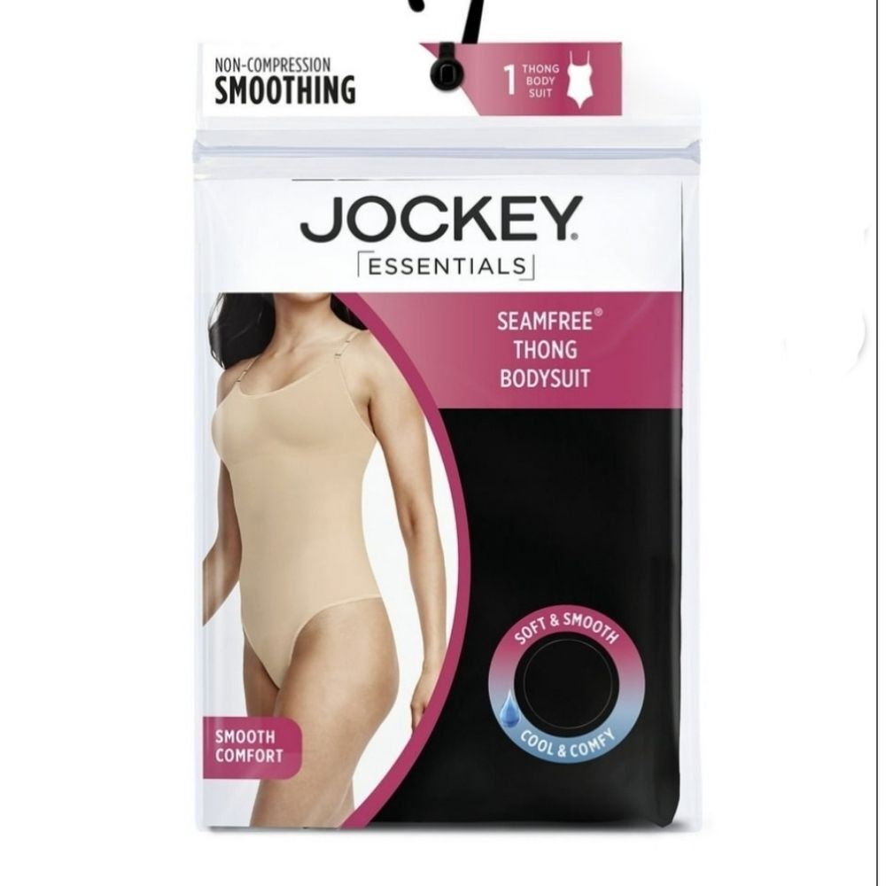 Jockey® Essentials Women's Smoothing Thong Back Bodysuit, Seamfree Shapewear, S - Picture 4 of 4
